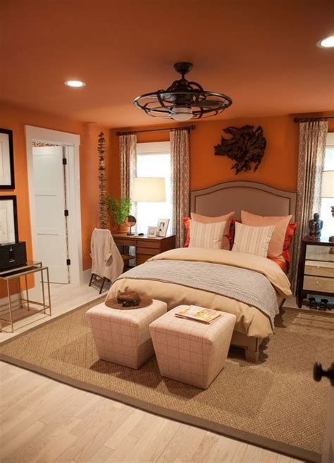 Pin By Doris Al On ༺♡༻ Terracotta ༺♡༻ Orange Bedroom Walls Orange Bedroom Decor Remodel Bedroom