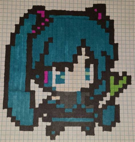 Pixel art Miku by PeriBerri on DeviantArt