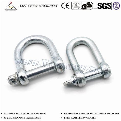 Galvanized European Type Large Dee Shackles Wide Dee Shackle Europe