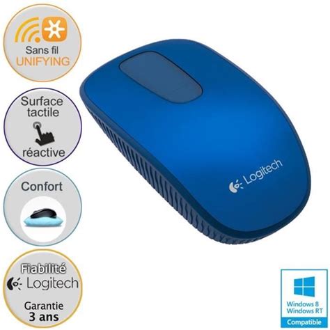 Logitech Souris Tactile Sans Fil Optique T400 Cdiscount Informatique