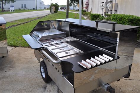 Chef Cart With Bbq Grill For Mobile Food Business