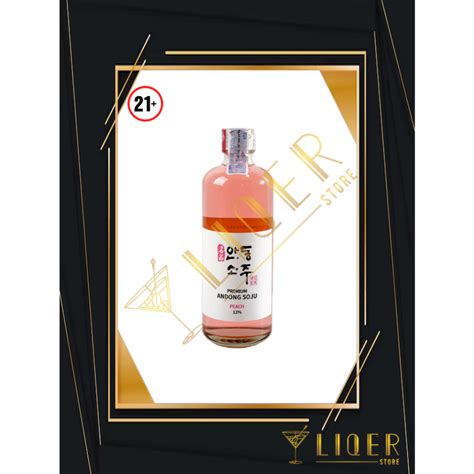 Jual Andong Premium Peach Soju Rasa Persik Botol 375ml Shopee Indonesia