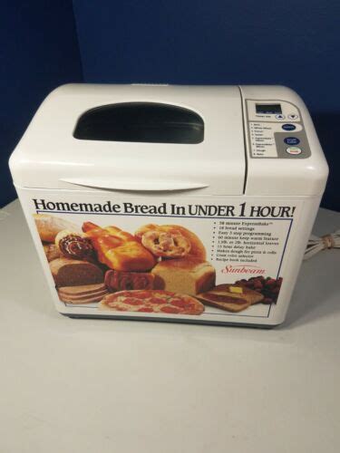 Sunbeam Bread Maker Machine Expressbake Model 5833 8 Functions