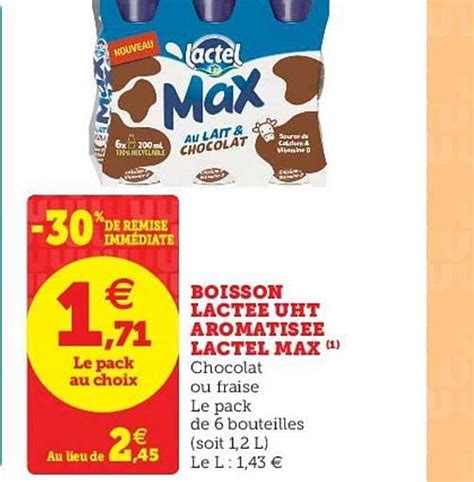 Offre Boisson Lact E Aromatis E Lactel Max Chez Hyper U