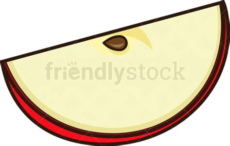 Apple Slice Cartoon Vector Clipart - FriendlyStock