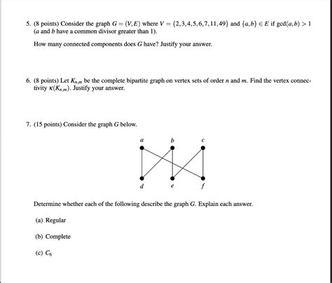 Solved Consider The Graph G V E Where V And A