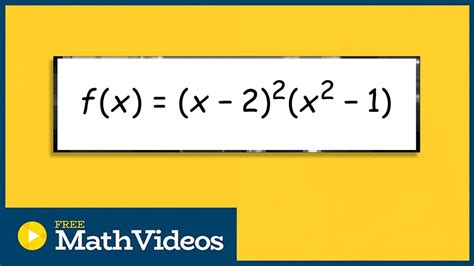 Zeros Graphing Multiplicity Polynomial Youtube