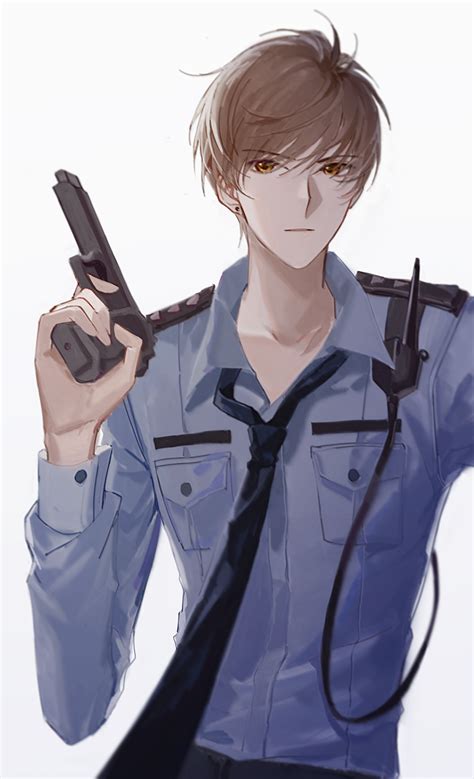 Handsome Anime Boy With Gun - Anime Wallpaper HD