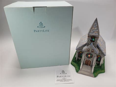 Partylite P The Church Olde World Village Tealight House Nib