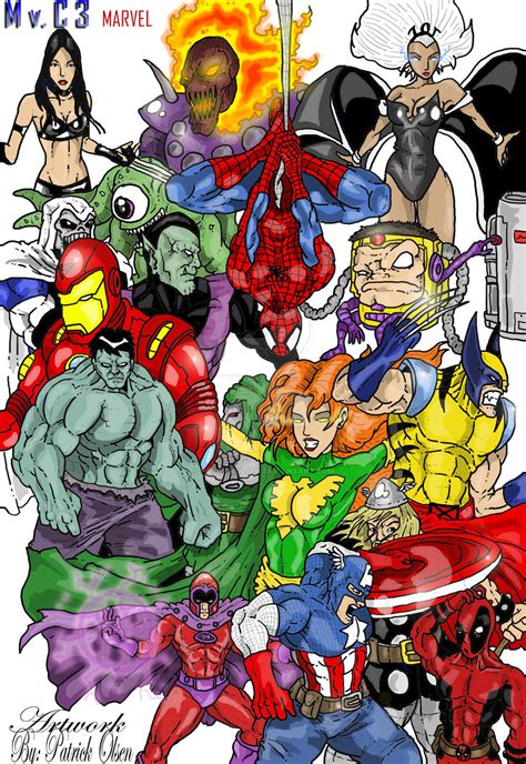 Marvel Characters Colored2011 By Patrickolsen On Deviantart