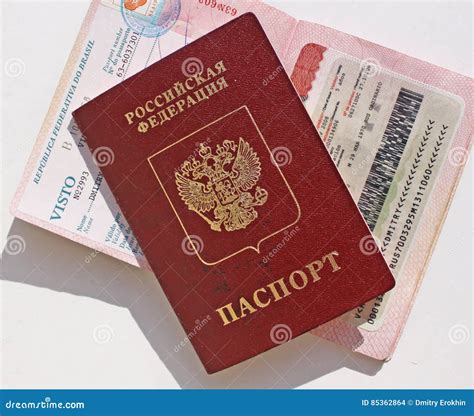 Russian International Passport, Stamp, and Visa Editorial Stock Image - Image of stamp, russian ...