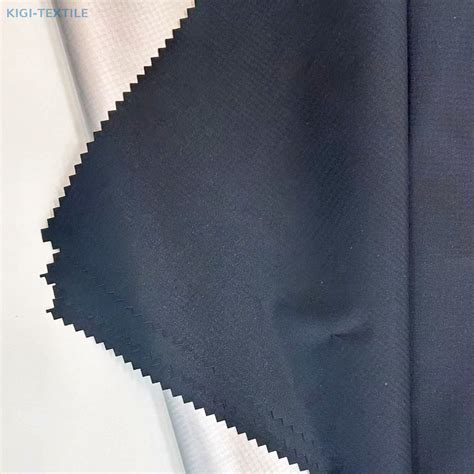 100 Polyester Girds Pongee Fabric Ripstop 60gsm Lightweight With Silver