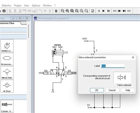 Electro Pneumatic Circuit Creation And Simulation Using Fluidsim