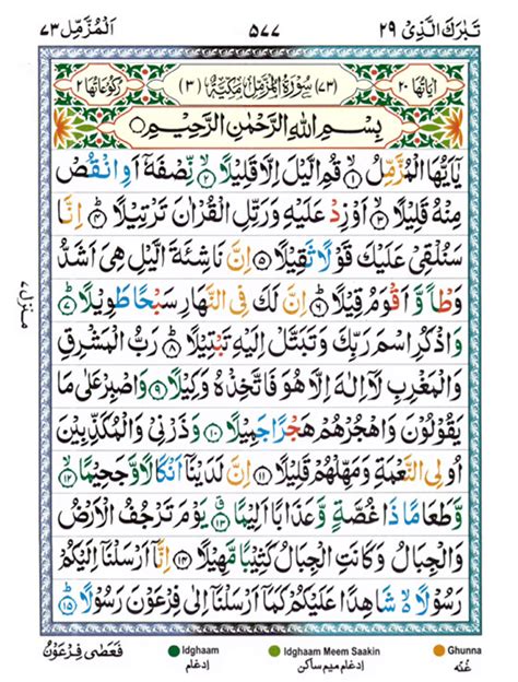 Surah Muzammil Full Pdf