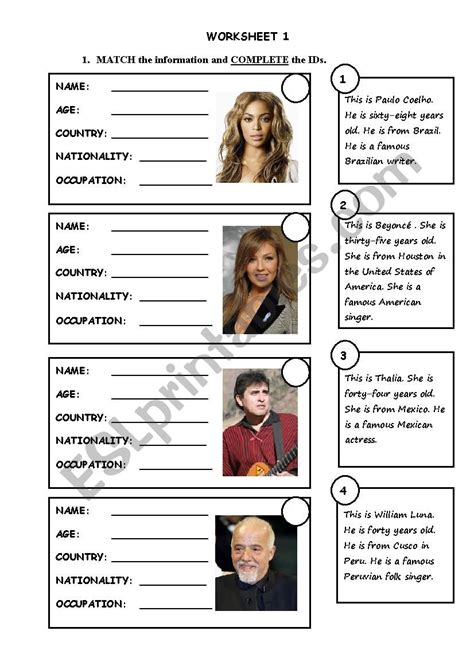 Famous People Esl Worksheet By Misvelita