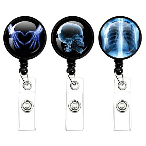 Creative Retractable X Ray Badge Reel Radiology Badge Reel Holder Badge