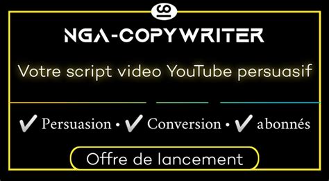 Je vais rédiger votre script vidéo YouTube engageante par Nga Copywriter