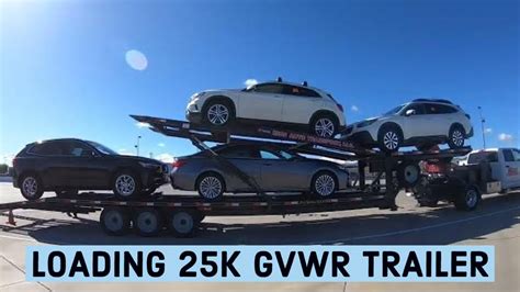 Loading And Unload Kaufman Ez4 25k Gvwr Cdl Car Trailer Youtube