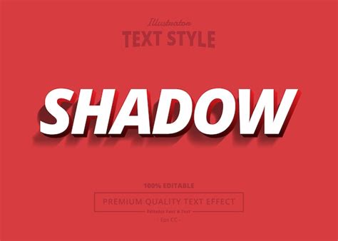 Premium Vector Shadow Text Effect