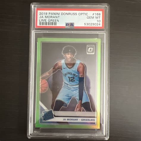 Ja Morant Donruss Optic Rc Lime Green Prizm Psa