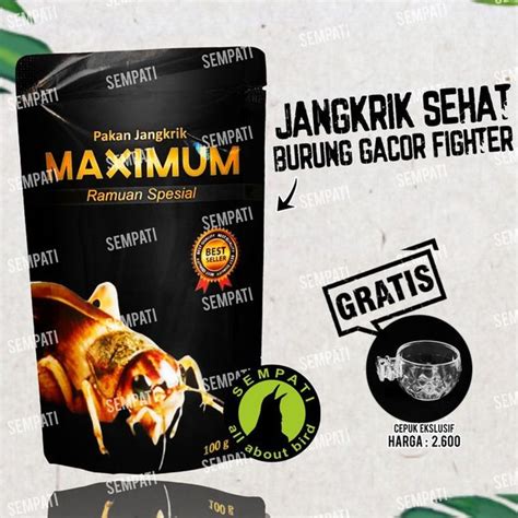 Jual Pakan Jangkrik Maximum Gram Pakan Makanan Ternak Jangkrik Ulat