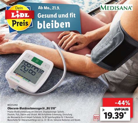 Medisana Oberarm Blutdruckmessger T Bu Angebot Bei Lidl