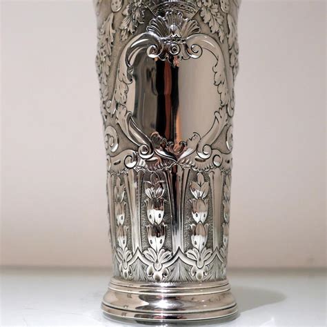 19th Century Antique Victorian Sterling Silver Pair Vases London 1892 Barnards For Sale At 1stdibs