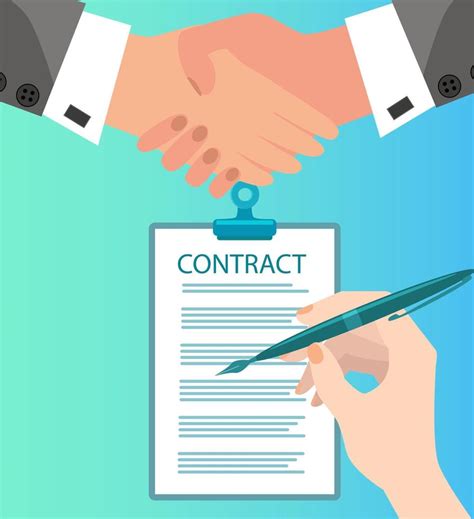 Flat Vector Illustration People Signing A Contract The Image Contains