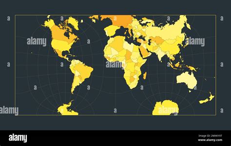 World Map Guyou Hemisphere In A Square Projection Futuristic World