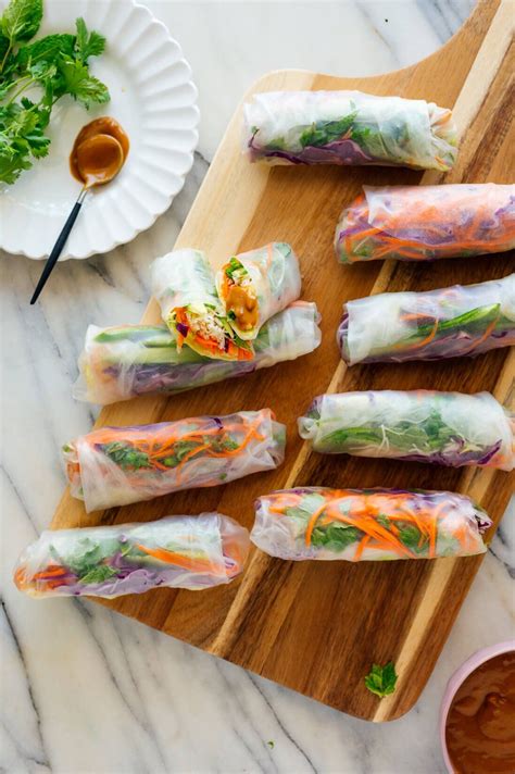 Fresh Spring Rolls With Peanut Sauce Recept Lekker Eten Eten