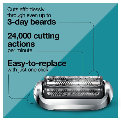 Braun 74s Electric Shaver Head Replacement, Compatible with Series 7 Shavers