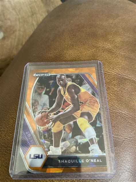 2021 Panini Prizm Draft Picks Shaquille ONeal Orange Cracked Ice EBay