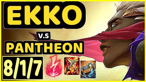 Shiphtur Ekko Vs Pantheon Kda Mid Gameplay Na Ranked