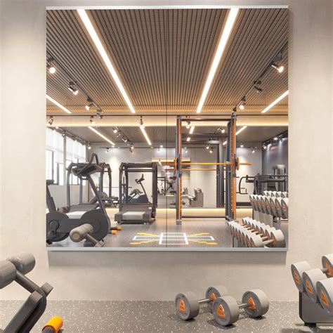 Home Gym Mirror, 48X24 inch-2PCS, Tempered Glass Frameless Large Full