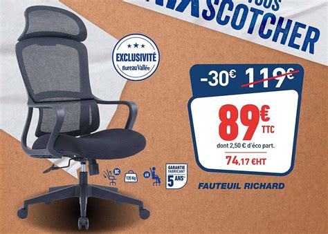 Promo Fauteuil Richard Chez Bureau Vall E Icatalogue Fr