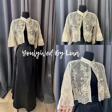 Modern Filipiniana Special Bolero Butterfly Sleeve Shopee Philippines