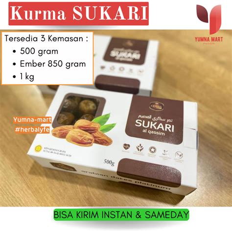 Jual Kurma SUKARI Alqassim Timur Tengah QOSWA Sukkari Premium Al