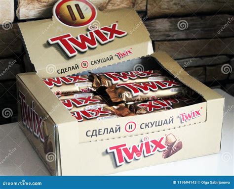 June 24 2018 Izhevsk Russia A Box Of Twix Chocolate Editorial