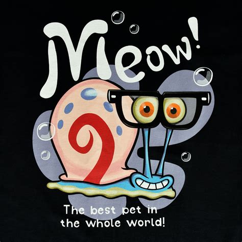 SpongeBob - Gary Meow! T-Shirt black | Elbenwald