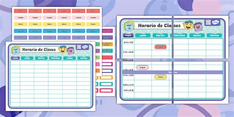 Regreso A Clases Horario Professor Feito Twinkl