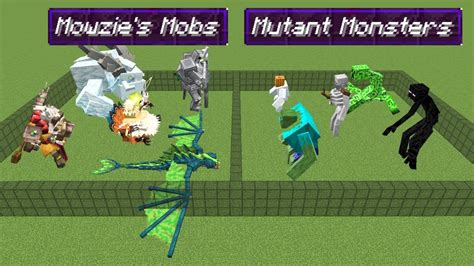 Mutant Beasts Vs Mowzie S Mobs Minecraft Mob Battle Youtube