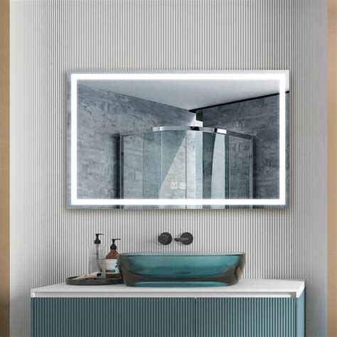 HOMLUX 48 In W X 30 In H Rectangular Frameless LED Light With 3 Color