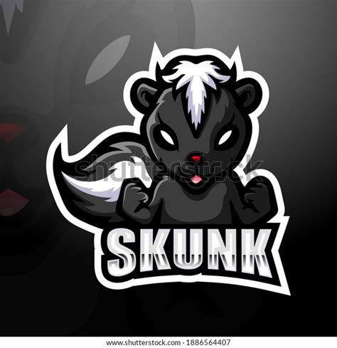 Skunk Mascot Esport Logo Design Stock Vector (Royalty Free) 1886564407 ...