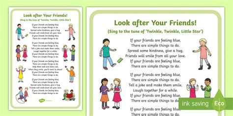 Friendship Song Lyrics (teacher made)