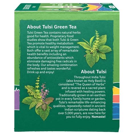 Organic India Tulsi Green Tea Assorted Pack Infusion Tea Bags 25 Count