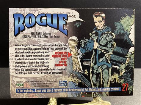 Mavin Sky Box Marvel Masterpieces Card Rogue