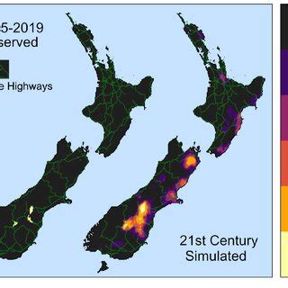 Observed Left And Simulated Right St Century Annual Return Period