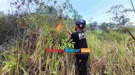 Kebakaran Lahan Seluas 1 Hektar Di Kota Banjar Diduga Akibat Puntung Rokok