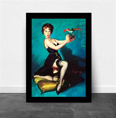 Poster Com Moldura Estilo Pin Up Sexy 06 Elo7