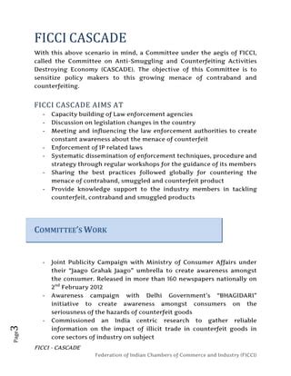 Counterfeiting In India Ficci Cascade Pdf